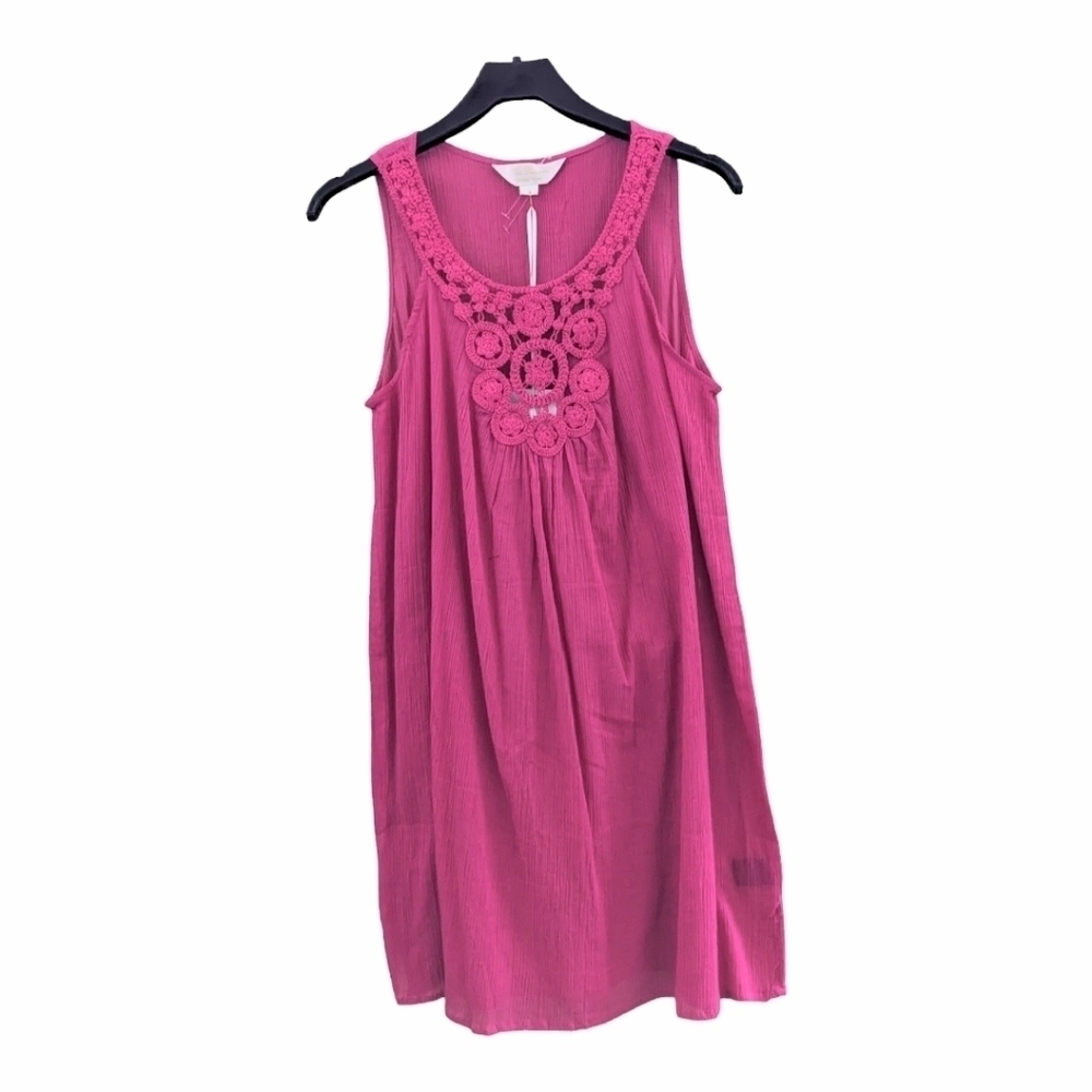 NEW PIA Rossini Hot Pink Cotton Beach Dress Size Small